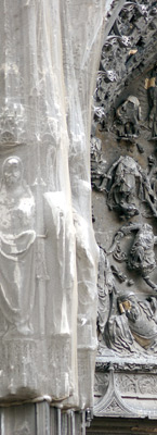 Cathédrale de Rouen, détail de la porte