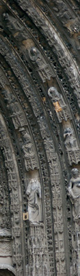 Cathédrale de Rouen, détail de la porte
